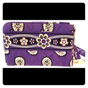 Vera Bradley Purple Paisley ID Bag